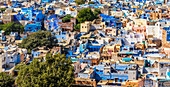 The Blue City in Jodhpur, Rajasthan, India, Asia
