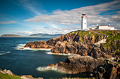 Seascape with Fanad Head lighthouse on County Donegal coast, Ulster region, Republic of Ireland, Europe