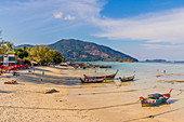 Long tail boats in Ko Lipe, in Tarutao National Marine Park, Thailand, Southeast Asia, Asia