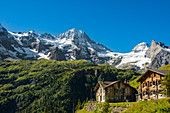Berggasthof Obersteinberg, rear Lauterbrunnen Valley, Lauterbrunnen, Murren, Bernese Oberland, Switzerland