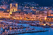Frankreich, Haute-Corse, Bastia, der alte Hafen und die Kirche Saint Jean Baptiste