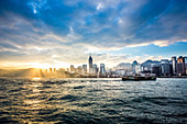 Hong Kong Skyline mit Star Ferry, Hong Kong, China, Asien