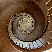The 257 steps of the Phare des Baleines lighthouse on the Ile de Re, Charente Maritime, Poitou Charentes, France, Europe
