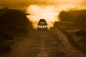 Land Rover at sunrise, Western Australia, Australia, Pacific