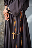 Franciscan monk, Jerusalem, Israel, Middle East 
