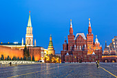 Der Rote Platz und das Staatliche Geschichtsmuseum, UNESCO-Weltkulturerbe, Moskau, Russland, Europa
