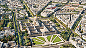 Luftaufnahme des Hotel des Invalides, Paris, Frankreich, Europa