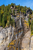 Waterfall in the Rosenlauital, Bernese Oberland, Canton of Bern, Switzerland
