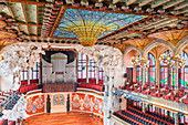 Konzerthalle des Palau de la Musica Catalana in Barcelona, Spanien\n