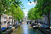 Leidsegracht-Kanal, Amsterdam, Nordholland, Niederlande, Europa