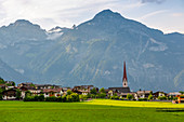 View of village Church in the Tuxertal valley, Mayrhofen, Zillertal Valley, Tyrol, Austria, Europe