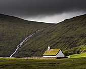 Saksunar Kirkja (Kirche), Saksun, Färöer, Dänemark, Atlantik, Europa