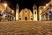 Plaza de la Catedral in Habana Vieja (Alt-Havanna) bei Nacht, UNESCO-Weltkulturerbe, Havanna, Kuba, Westindische Inseln, Karibik, Mittelamerika