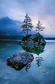 Hintersee in autumn, Berchtesgaden, Bavaria, Germany