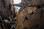 Caminito del Rey, drei Kilometer langer Klettersteig über der Gaitanejo Schlucht, Provinz Malaga, Andalusien, Spanien