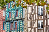 France, Ille et Vilaine, Rennes, historic district, place Saint Anne, timber framed houses