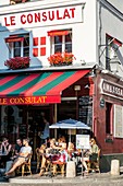 Frankreich, Paris, Montmartre, Norvins Street, die Restaurantbar Le Consulat