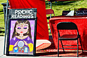 Booth for Psychic-reading Counseling on Ocean Front walk, Venice Beach, California, USA