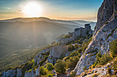 France, Aude, Cathare Country, Duilhac sous Peyrepertuse, Peyrepertuse Cathare castle