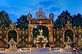 France, Meurthe et Moselle, Nancy, Stanislas square listed as World Heritage by UNESCO, Neptune's fountain