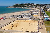 Frankreich, Seine-Maritime, Le Havre, der Strand (Luftaufnahme)
