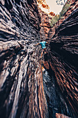 Spiderwalk Spider Walk in the Hancock Gorge in Karijini National Park in Western Australia, Australia, Oceania;