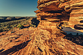 Evening mood at the Natures Window in Kalbarri National Park in Western Australia, Australia, Oceania;