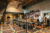 Küche, Château de Martainville aus dem 15. Jahrhundert, Martainville-Epreville , Frankreich