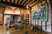HALL OF THE EURE, THE 15TH CENTURY CHATEAU DE MARTAINVILLE, MARTAINVILLE-EPREVILLE (76), FRANCE