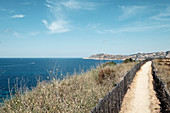 Coastal path at Palasca, Corsica, France.