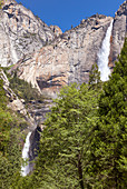 Lower and Upper Yosemite Fall, Yosemite National Park, Yosemite Falls Trail, California, USA