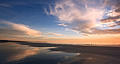 Broome, Australia - May 12, 2009: Sunset over Cable Beach.