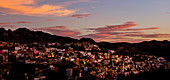 Guanajuato, Mexico - February 2, 2016: Overlooking Guanajuato city at sunset.