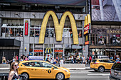 New York, United States of America - July 8, 2017. The fast food chain McDonalds in New York.