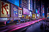 At night in Time Square, New York City, USA