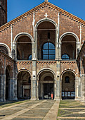 Entrance area of the Basilica Sant'Ambrogio, Milan, Italy