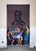 Small meeting between women, Bayamo, Cuba