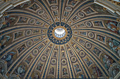 The dome of St. Peter's Basilica in Rome, Italy