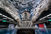 U-Bahn Kunst in der Tunnelbana in Stockholm, Schweden