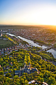 Käppele in Wuerzburg, sunrise, Lower Franconia, Franconia, Bavaria, Germany, Europe