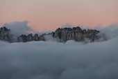 France, Savoie, massive Cerces seen from Col du Galibier