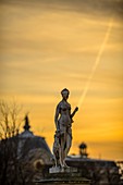 France, Paris, area listed as World Heritage by UNESCO, Statues at the Tuileries gardens