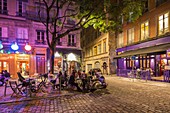 Frankreich, Rhone, Lyon, Restaurantbar Le Vin des Vivants und Restaurant Chez Albert am Place Fernand Rey