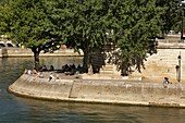 Frankreich, Paris, Stadtgebiet, UNESCO Weltkulturerbe, Île Saint-Louis, Westseite