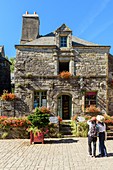 France, Morbihan, Rochefort en Terre, labelled Les Plus Beaux Villages de France (The Most Beautiful Villages of France), castel street