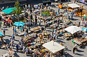 France, Gironde, Bordeaux, area listed as World Heritage by UNESCO, Saint Michel district, the Flea Market Sunday morning, Canteloup square