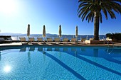 France, Corse du Sud, Ajaccio, Hotel Les Mouettes, the swimming pool , Compulsory mention : Hotel Les Mouettes, Ajaccio www.hotellesmouettes.fr