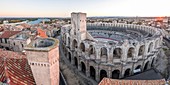 Frankreich, Bouches-du-Rhône, Arles, die Arenen, römisches Amphitheater von 80-90 n. Chr., UNESCO Weltkulturerbe