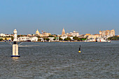 View of the old town of Cartagena from the bay, Cartagena, Colombia, Central America