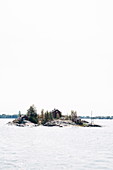 One of the Helsinki archiipelago's 200 small islands in Kruunuvuoreselkä Bay, Finland